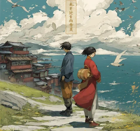 少女漫画题材词条配图，展示校园恋爱场景