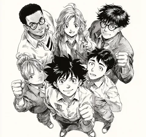奇幻漫画题材词条配图，展示魔法与异世界场景